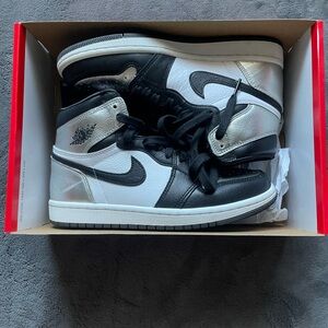 Silver toe women’s high Jordan 1’s